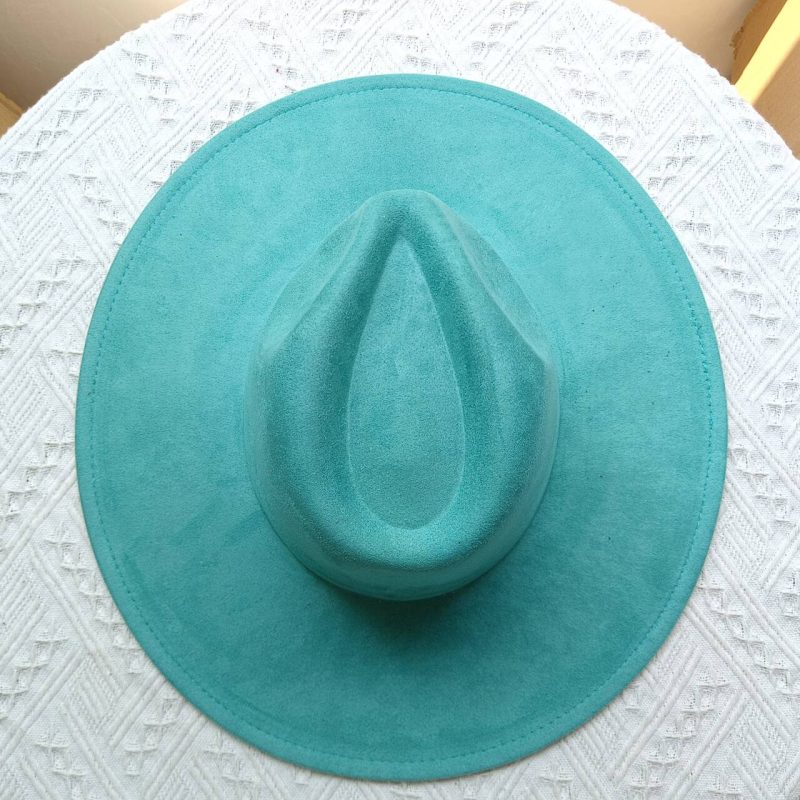 Vegan suede fedora hat multicolor sweetheart top 9.5 cm brim jazz hat panama hat for men and women chapeau femme - Image 25