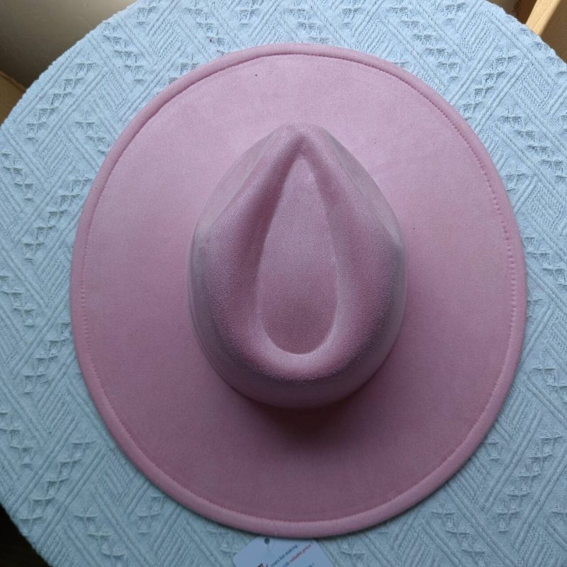 Vegan suede fedora hat multicolor sweetheart top 9.5 cm brim jazz hat panama hat for men and women chapeau femme - Image 26