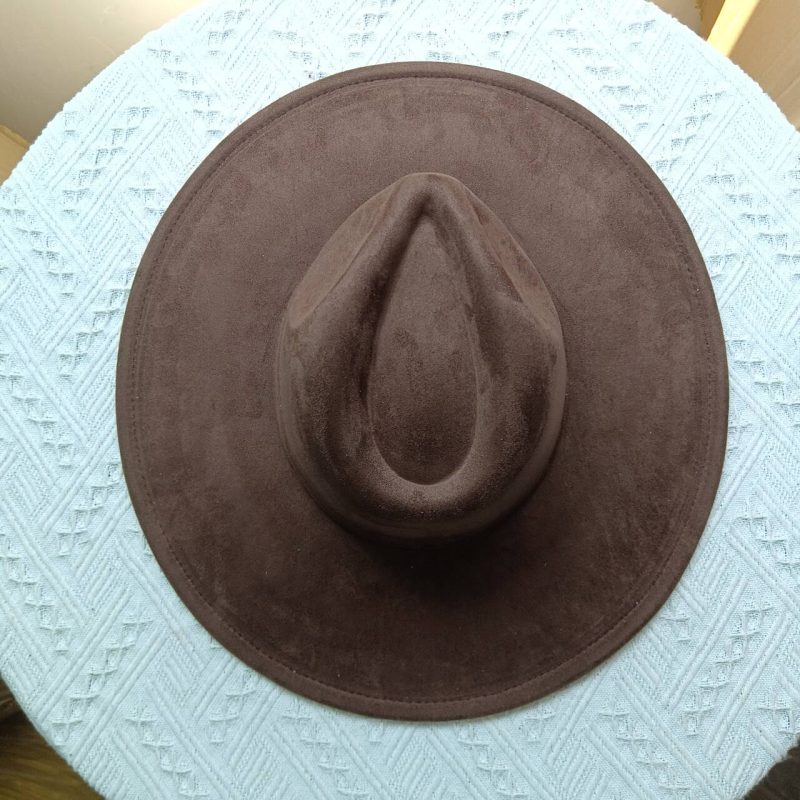 Vegan suede fedora hat multicolor sweetheart top 9.5 cm brim jazz hat panama hat for men and women chapeau femme - Image 30