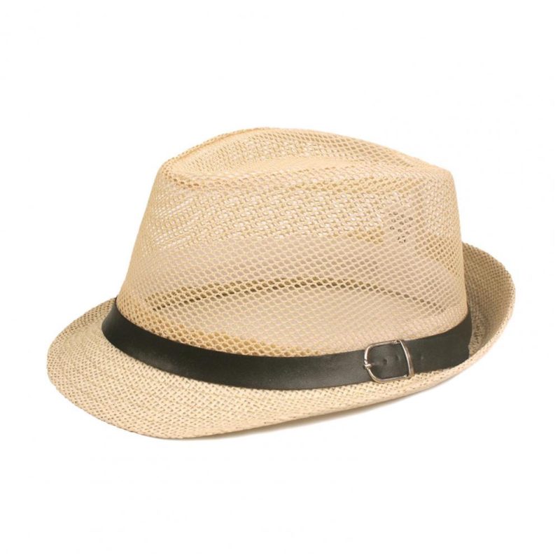Wholesale & Dropshipping ！Men Fedora Wide Brim Mesh Spring Summer Pure Color Low-profile Sunshade Hat For Outdoor - Image 4