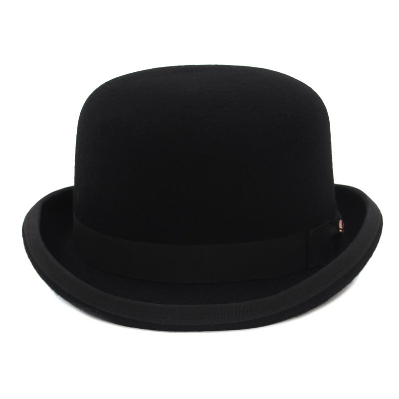 GEMVIE 100% Wool Felt Derby Bowler Hat For Men Women Satin Lined Fashion Party Formal Fedora Costume Magician Hat - Image 2