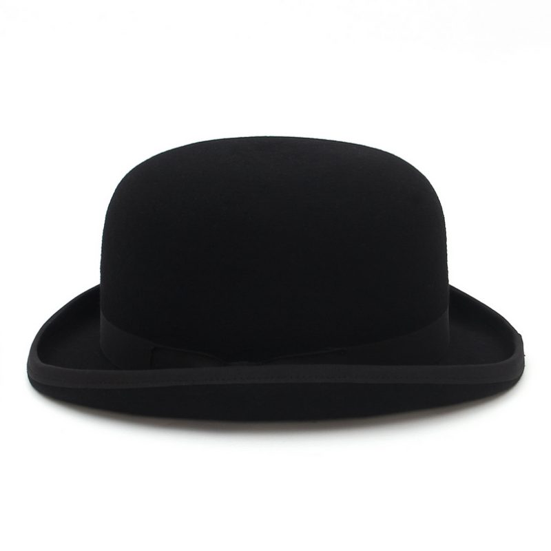 GEMVIE 100% Wool Felt Derby Bowler Hat For Men Women Satin Lined Fashion Party Formal Fedora Costume Magician Hat - Image 3