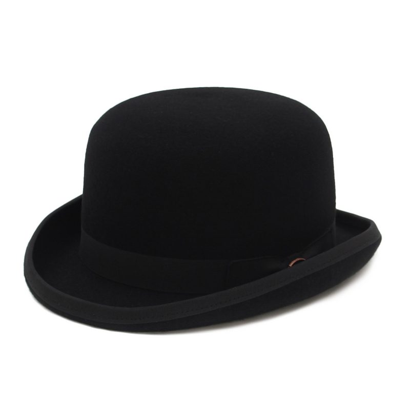 GEMVIE 100% Wool Felt Derby Bowler Hat For Men Women Satin Lined Fashion Party Formal Fedora Costume Magician Hat - Image 7