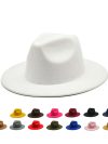Women Fedora Hat Autumn Winter Luxury Men Top Hats Trendy Formal Wedding Decorate Black Green White Panama Cap Fedoras Gorras