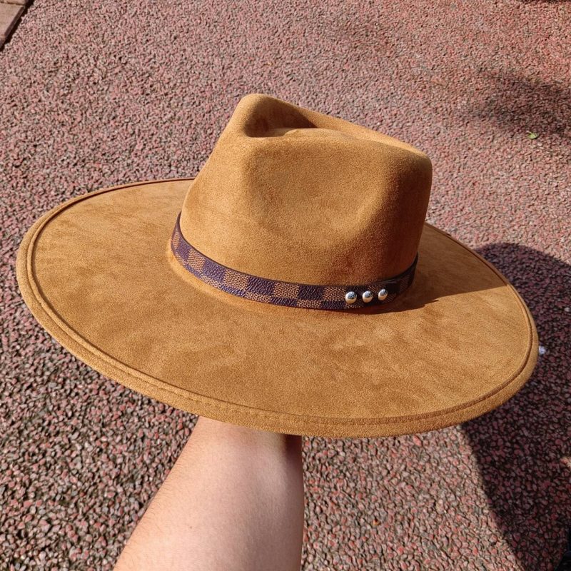 Khaki suede fedora hat with 9.5cm brim for men and women jazz hat church hat party hat chapeau femme шапка - Image 5