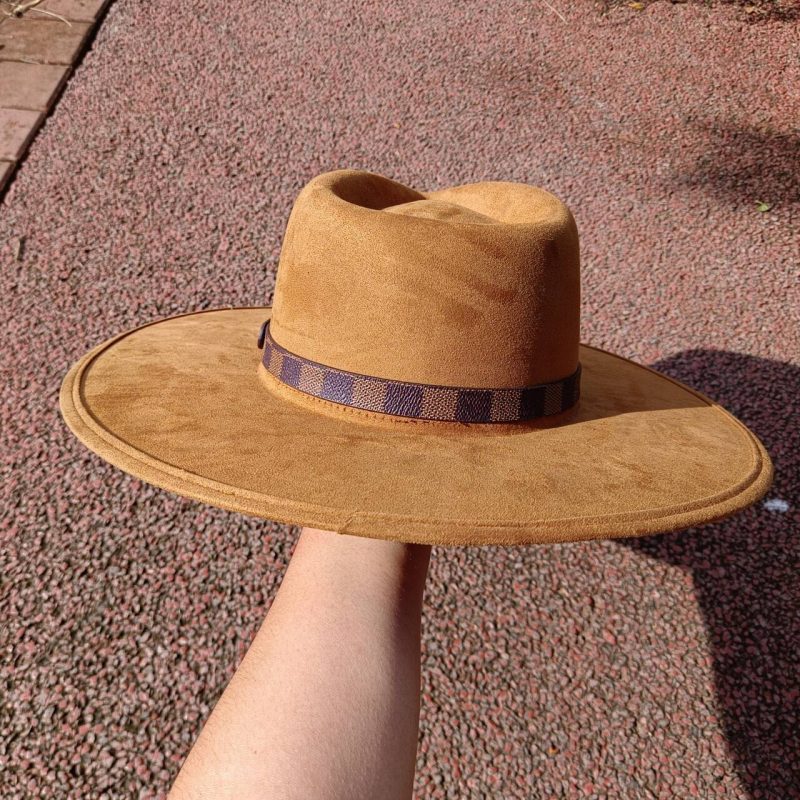 Khaki suede fedora hat with 9.5cm brim for men and women jazz hat church hat party hat chapeau femme шапка - Image 6