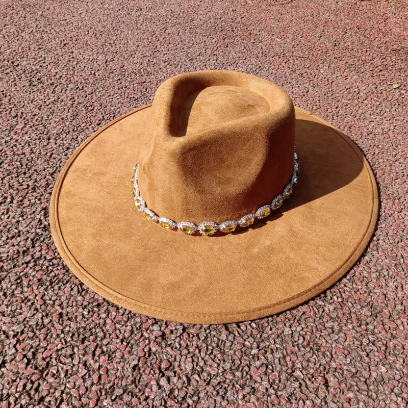 Khaki suede fedora hat with 9.5cm brim for men and women jazz hat church hat party hat chapeau femme шапка - Image 17