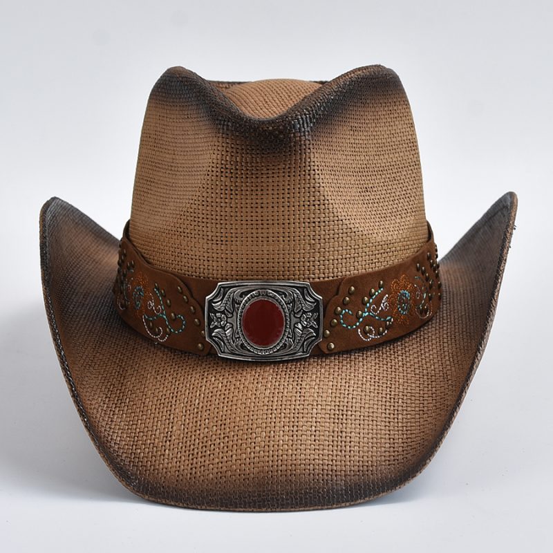 Summer Straw Western Cowboy Hat For Men Women Outdoor Travel Jazz Beach Sun Hat sombreros de vaquero - Image 2
