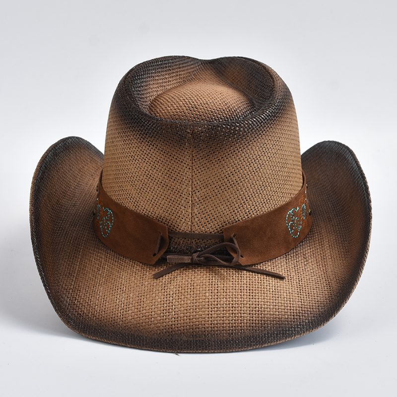Summer Straw Western Cowboy Hat For Men Women Outdoor Travel Jazz Beach Sun Hat sombreros de vaquero - Image 3
