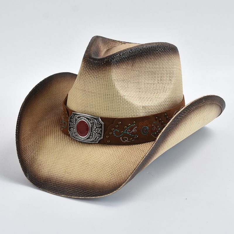 Summer Straw Western Cowboy Hat For Men Women Outdoor Travel Jazz Beach Sun Hat sombreros de vaquero - Image 4
