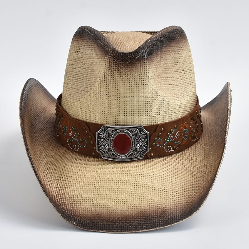 Summer Straw Western Cowboy Hat For Men Women Outdoor Travel Jazz Beach Sun Hat sombreros de vaquero - Image 5