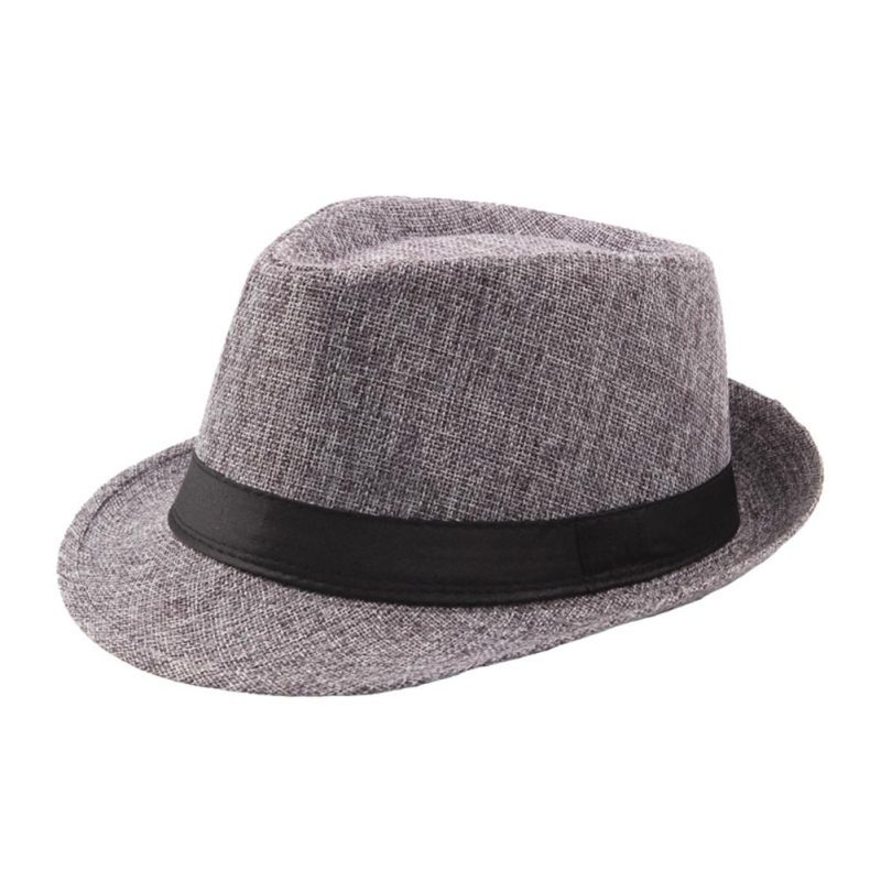 Jazz Hat Men Women Straw Hat Summer Beach Sun Hats Top Cap Fedoras Ribbon Casual Cowboy Jazz Cap Gangster Cap Unisex Panama Hat - Image 10