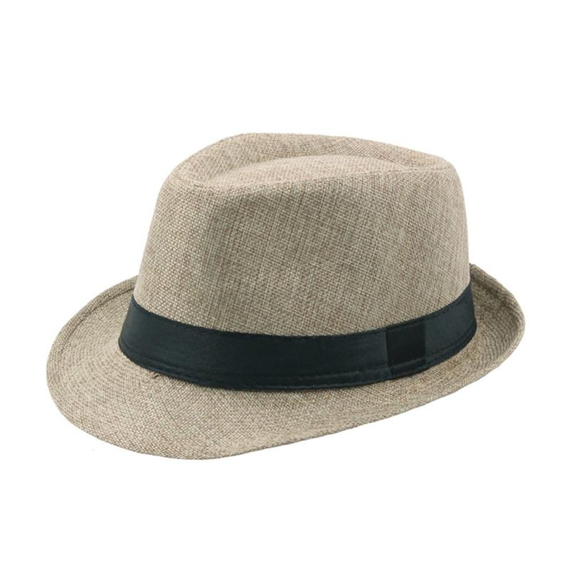 Jazz Hat Men Women Straw Hat Summer Beach Sun Hats Top Cap Fedoras Ribbon Casual Cowboy Jazz Cap Gangster Cap Unisex Panama Hat - Image 11