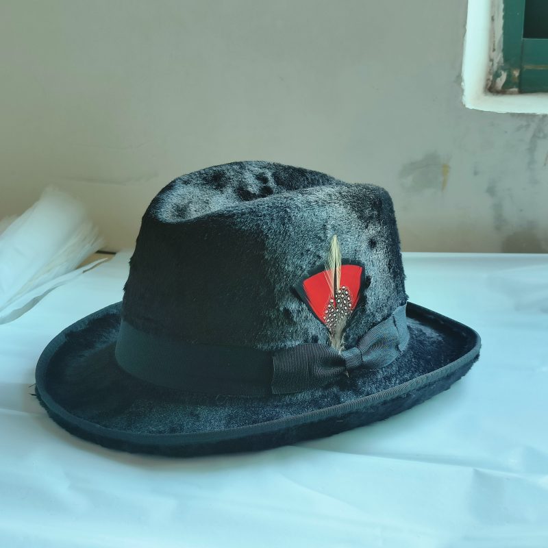 2024 New Trilby Men warm Classic Feather Fedora Hat Simple Women Hamburger hat vintage hat Pork Pie Winter sombrero hombre - Image 9