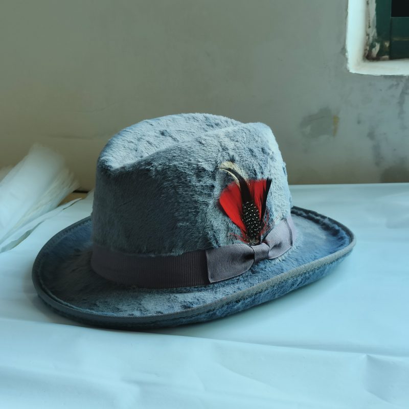 2024 New Trilby Men warm Classic Feather Fedora Hat Simple Women Hamburger hat vintage hat Pork Pie Winter sombrero hombre - Image 10
