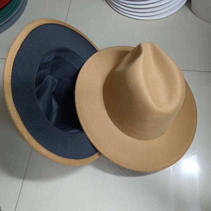 Sombreros Fedora Hat Dual Color Classic Jazz Hat Wholesale Soft Fedora Hat Classic Men's and Women's Blue Jazz sombreros - Image 9