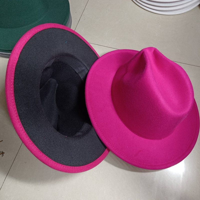 Sombreros Fedora Hat Dual Color Classic Jazz Hat Wholesale Soft Fedora Hat Classic Men's and Women's Blue Jazz sombreros - Image 10