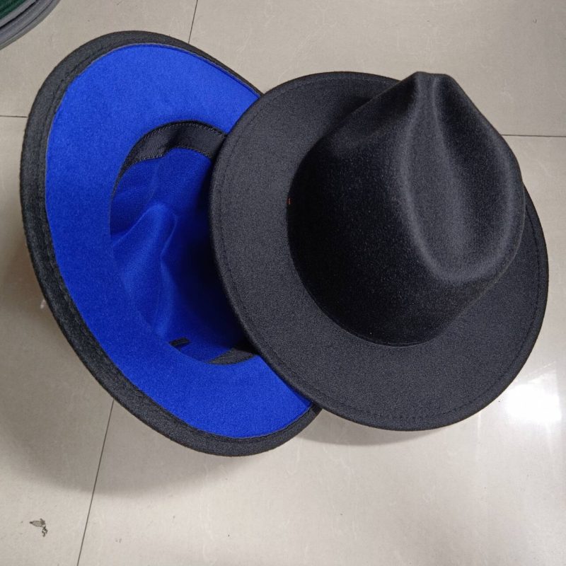 Sombreros Fedora Hat Dual Color Classic Jazz Hat Wholesale Soft Fedora Hat Classic Men's and Women's Blue Jazz sombreros - Image 11