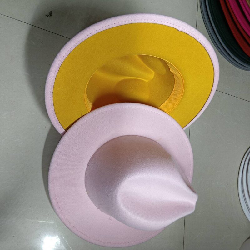 Sombreros Fedora Hat Dual Color Classic Jazz Hat Wholesale Soft Fedora Hat Classic Men's and Women's Blue Jazz sombreros - Image 12