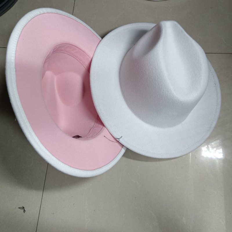 Sombreros Fedora Hat Dual Color Classic Jazz Hat Wholesale Soft Fedora Hat Classic Men's and Women's Blue Jazz sombreros - Image 13