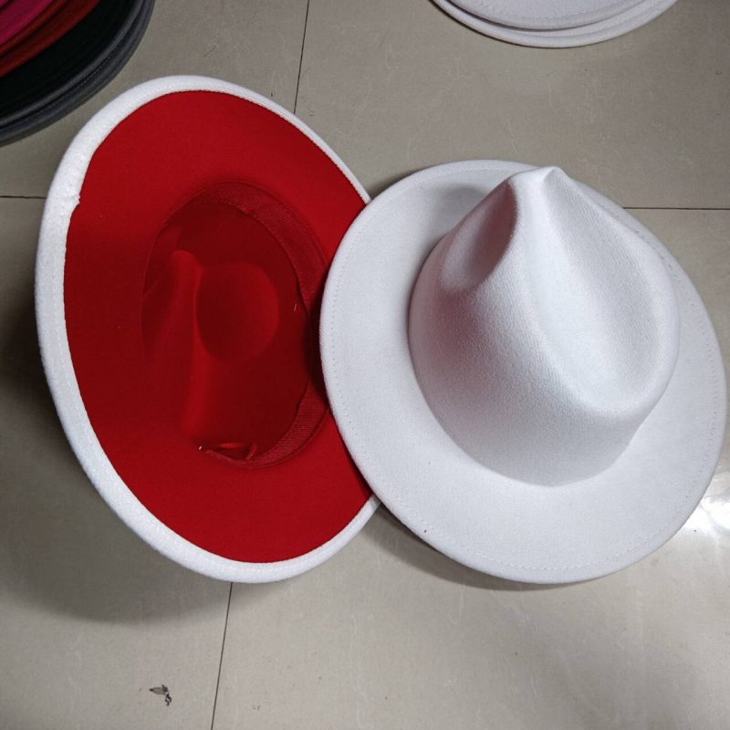 Sombreros Fedora Hat Dual Color Classic Jazz Hat Wholesale Soft Fedora Hat Classic Men's and Women's Blue Jazz sombreros - Image 14