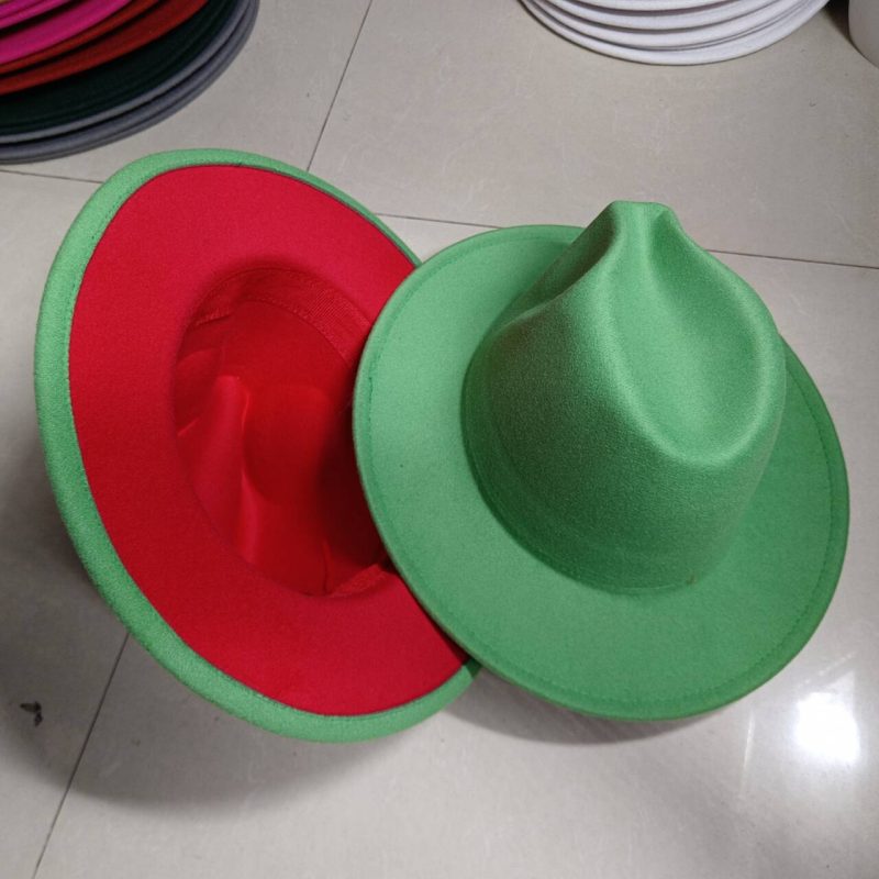 Sombreros Fedora Hat Dual Color Classic Jazz Hat Wholesale Soft Fedora Hat Classic Men's and Women's Blue Jazz sombreros - Image 15