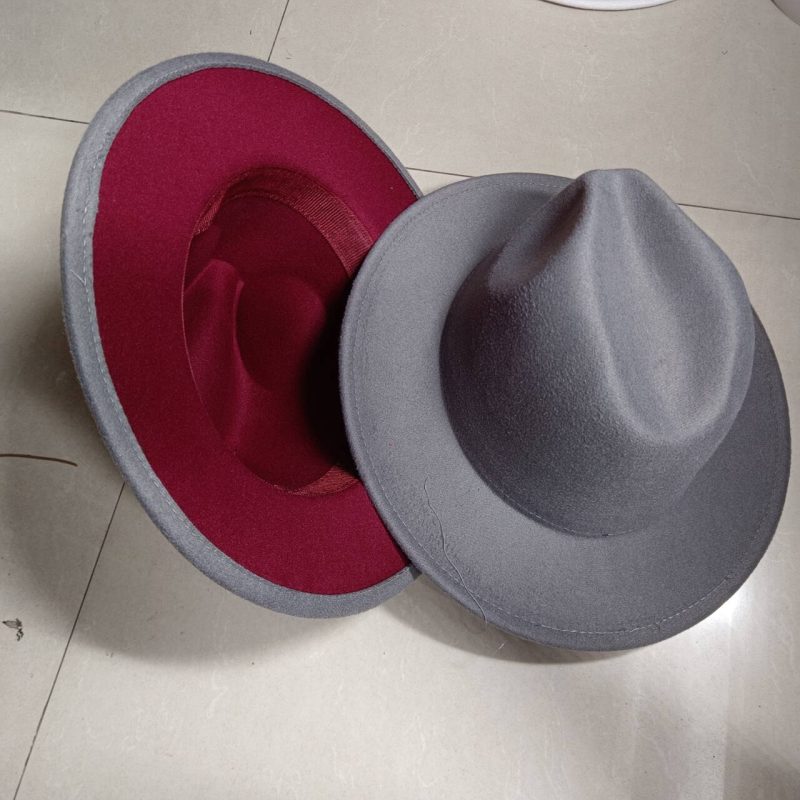 Sombreros Fedora Hat Dual Color Classic Jazz Hat Wholesale Soft Fedora Hat Classic Men's and Women's Blue Jazz sombreros - Image 16
