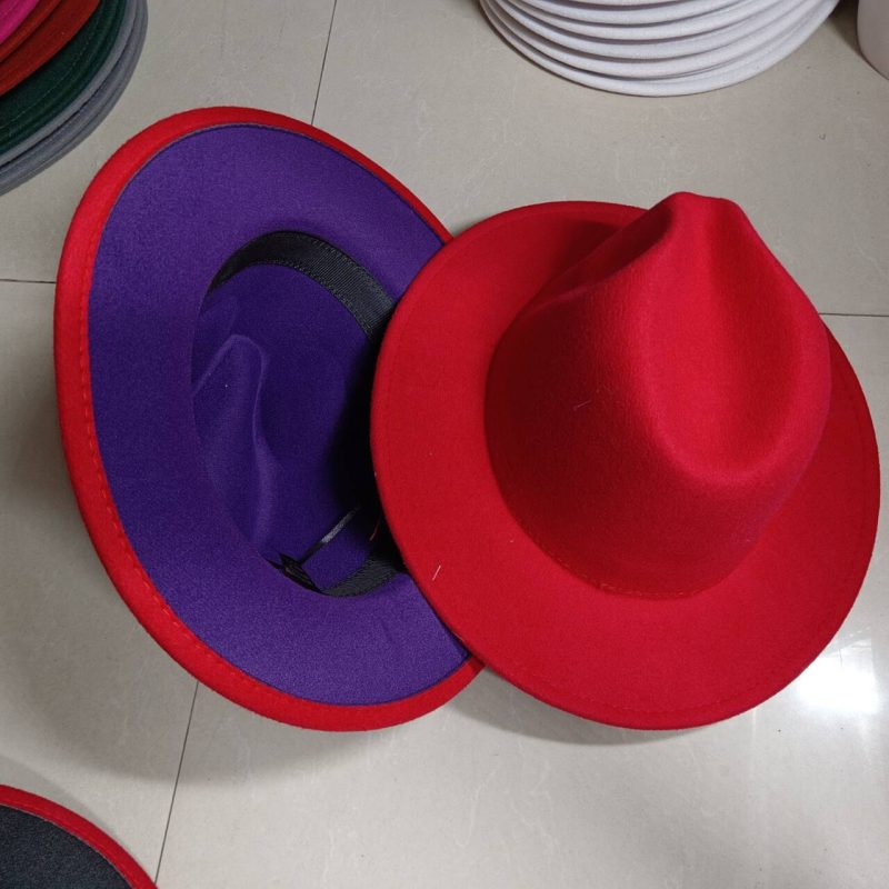 Sombreros Fedora Hat Dual Color Classic Jazz Hat Wholesale Soft Fedora Hat Classic Men's and Women's Blue Jazz sombreros - Image 21