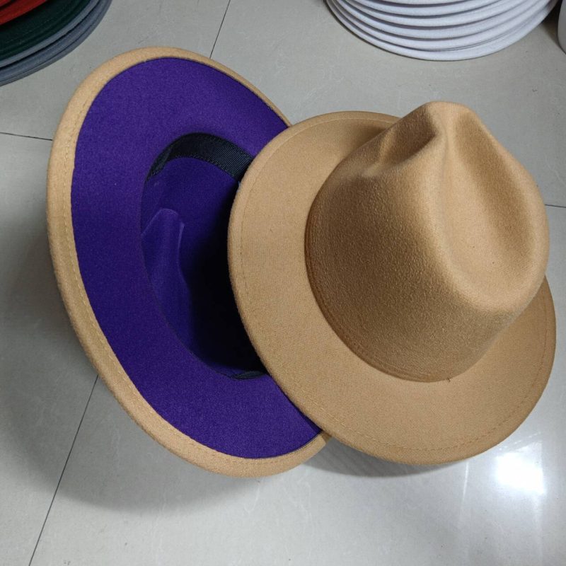 Sombreros Fedora Hat Dual Color Classic Jazz Hat Wholesale Soft Fedora Hat Classic Men's and Women's Blue Jazz sombreros - Image 22
