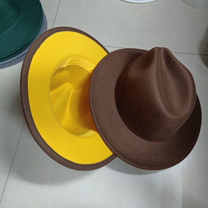 Sombreros Fedora Hat Dual Color Classic Jazz Hat Wholesale Soft Fedora Hat Classic Men's and Women's Blue Jazz sombreros - Image 25