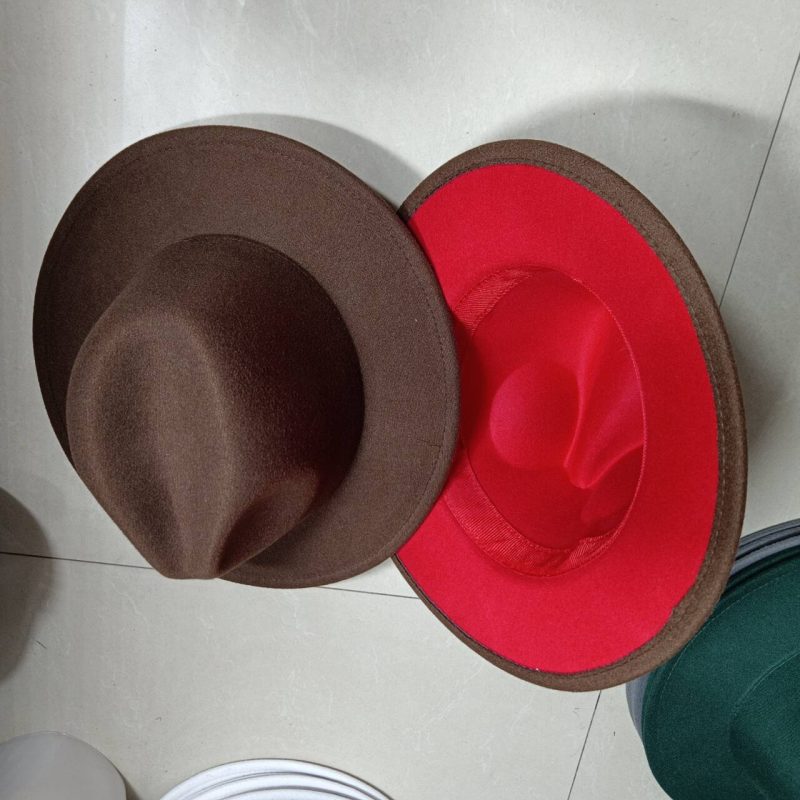 Sombreros Fedora Hat Dual Color Classic Jazz Hat Wholesale Soft Fedora Hat Classic Men's and Women's Blue Jazz sombreros - Image 26