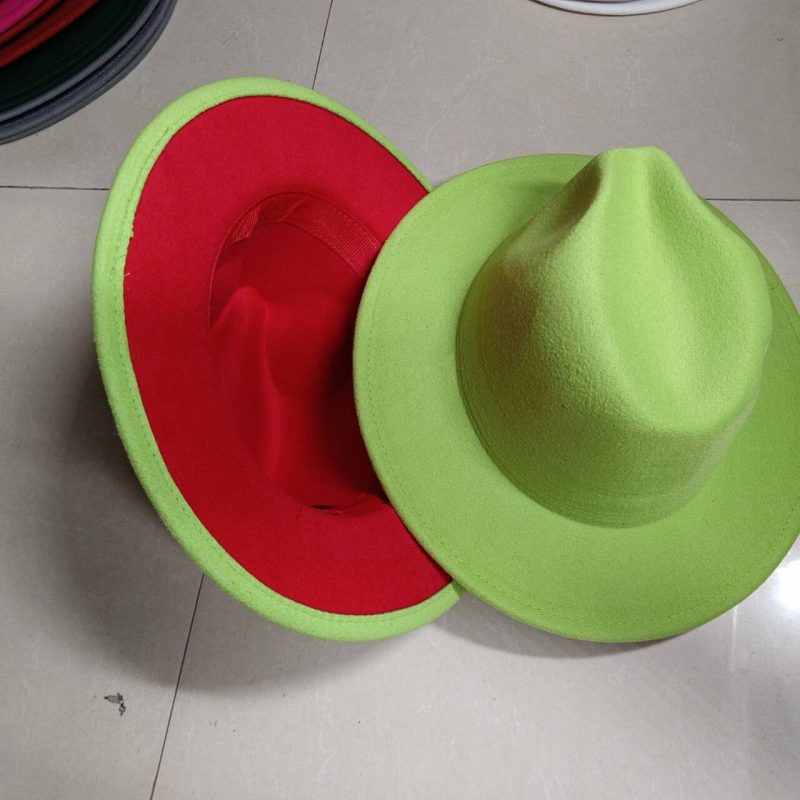 Sombreros Fedora Hat Dual Color Classic Jazz Hat Wholesale Soft Fedora Hat Classic Men's and Women's Blue Jazz sombreros - Image 27