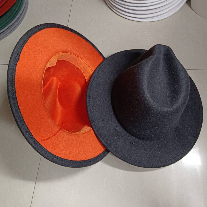 Sombreros Fedora Hat Dual Color Classic Jazz Hat Wholesale Soft Fedora Hat Classic Men's and Women's Blue Jazz sombreros - Image 29