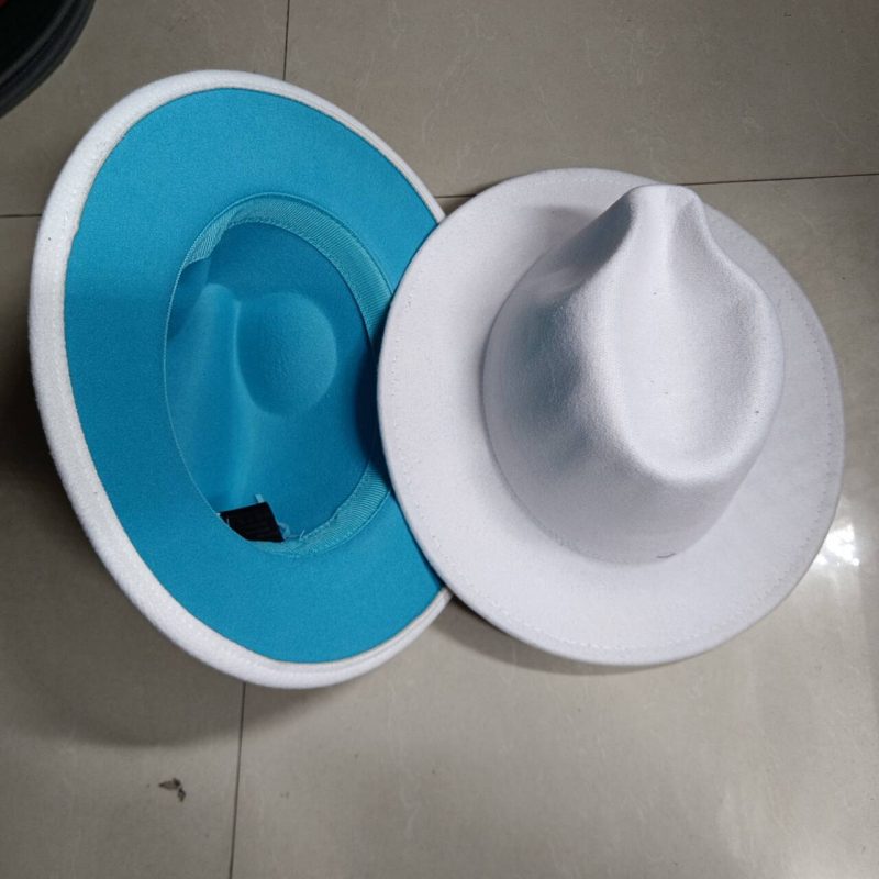 Sombreros Fedora Hat Dual Color Classic Jazz Hat Wholesale Soft Fedora Hat Classic Men's and Women's Blue Jazz sombreros - Image 30
