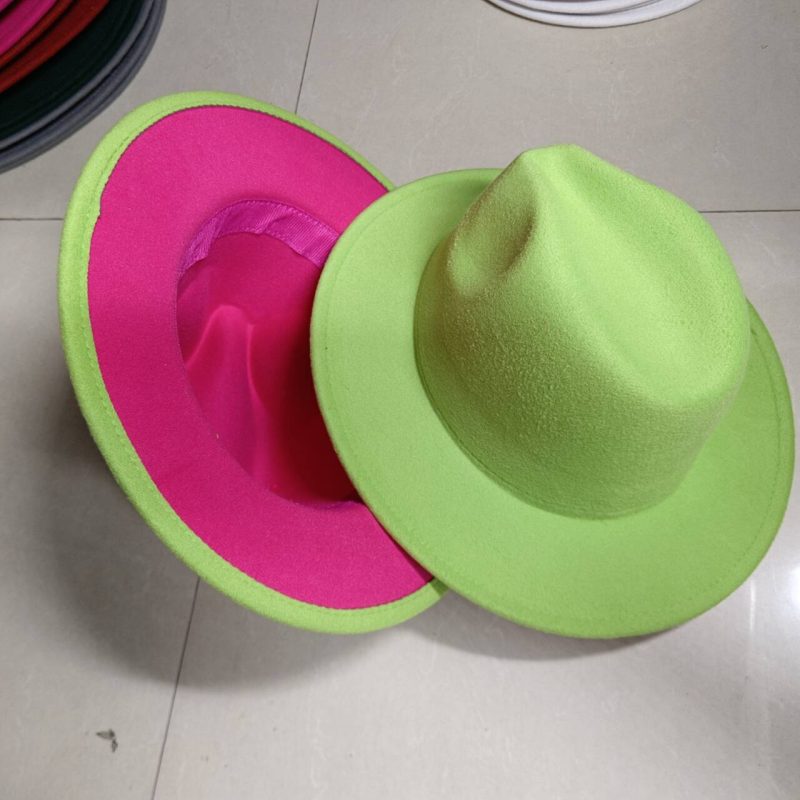 Sombreros Fedora Hat Dual Color Classic Jazz Hat Wholesale Soft Fedora Hat Classic Men's and Women's Blue Jazz sombreros - Image 35