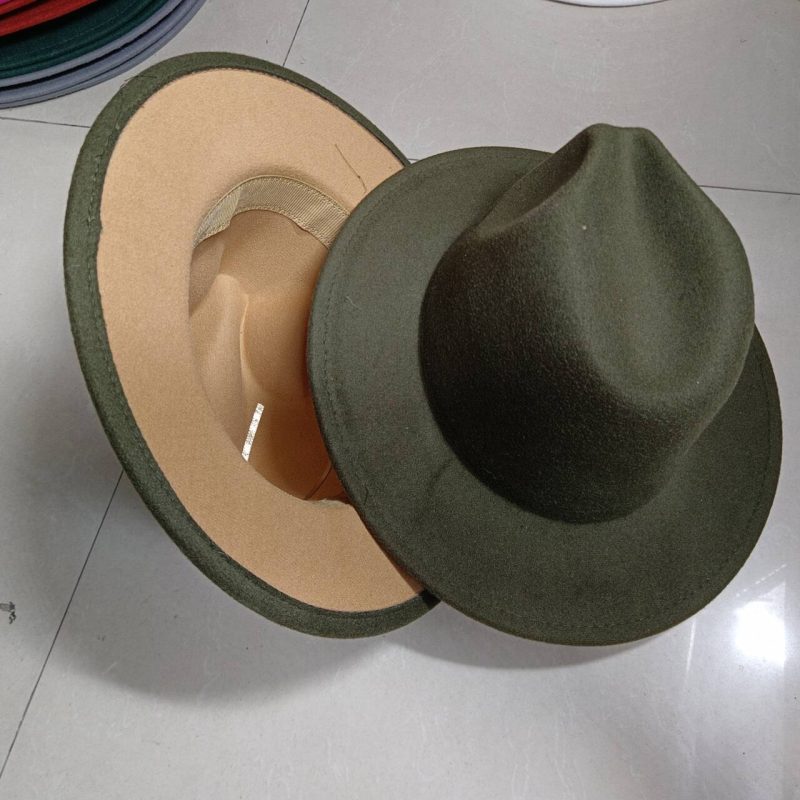 Sombreros Fedora Hat Dual Color Classic Jazz Hat Wholesale Soft Fedora Hat Classic Men's and Women's Blue Jazz sombreros - Image 36
