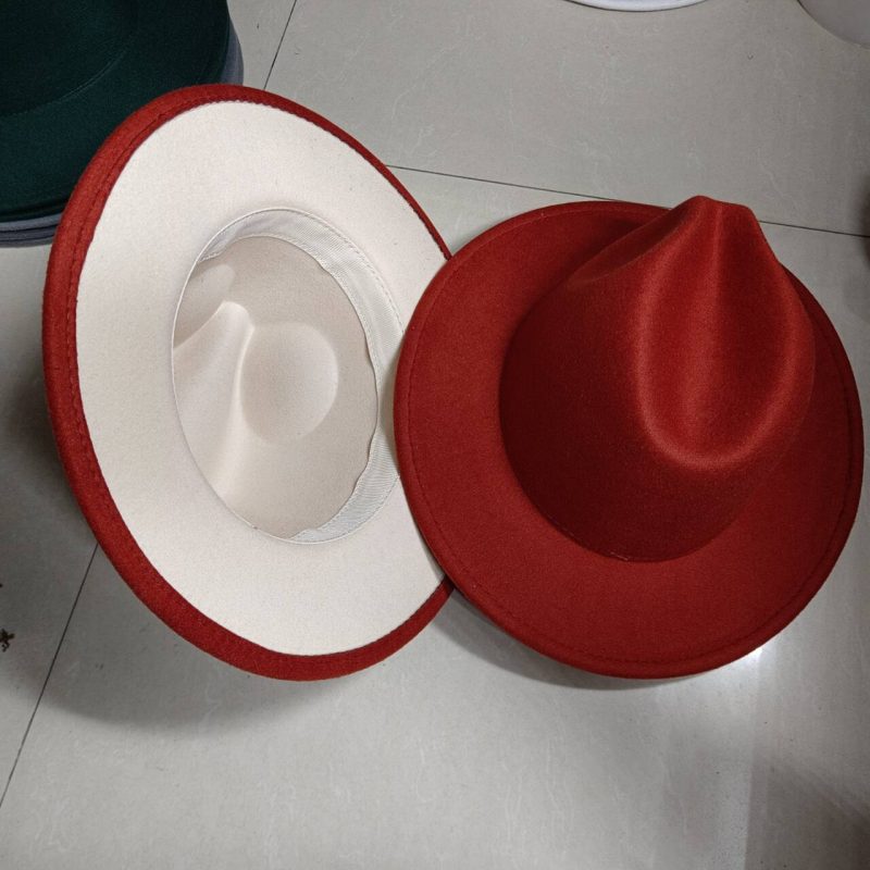 Sombreros Fedora Hat Dual Color Classic Jazz Hat Wholesale Soft Fedora Hat Classic Men's and Women's Blue Jazz sombreros - Image 37