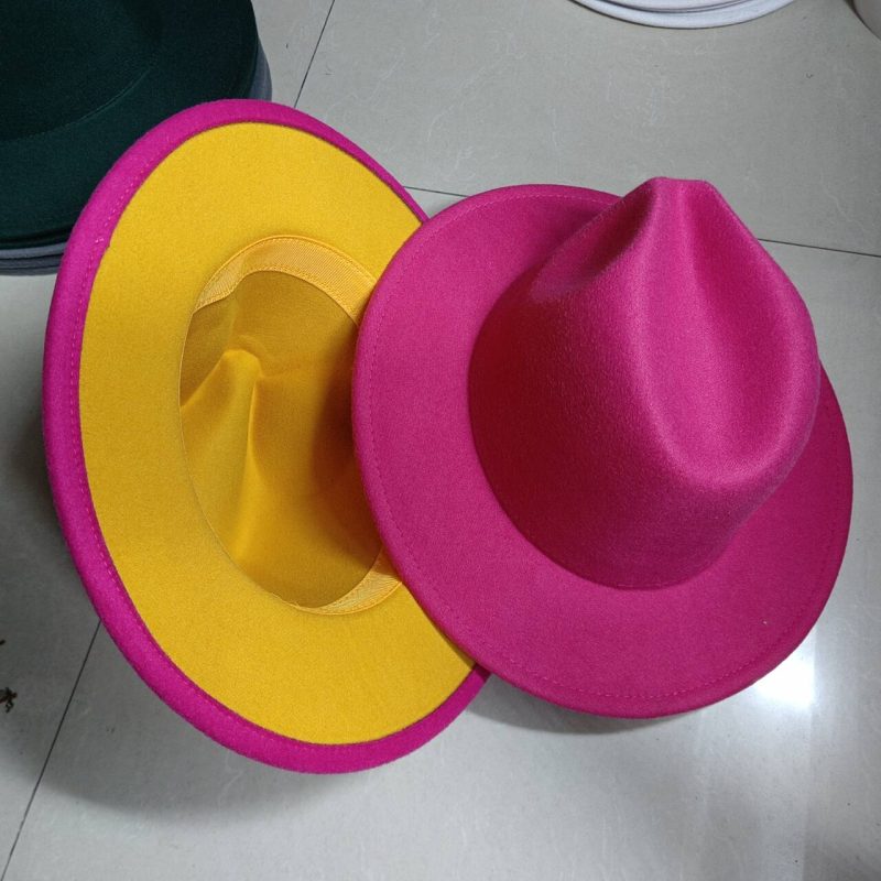 Sombreros Fedora Hat Dual Color Classic Jazz Hat Wholesale Soft Fedora Hat Classic Men's and Women's Blue Jazz sombreros - Image 38