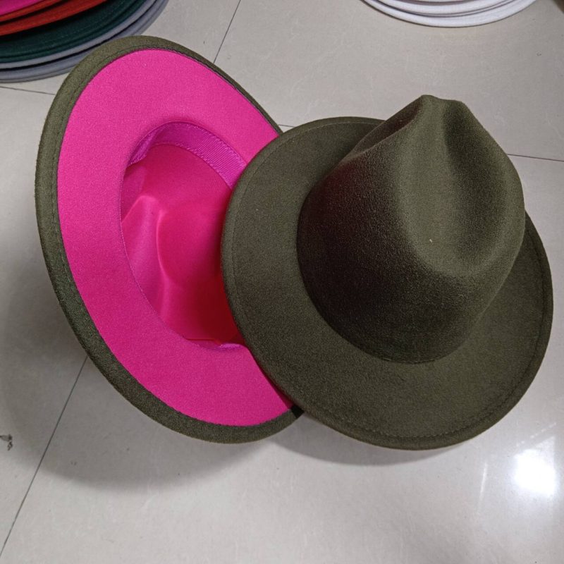Sombreros Fedora Hat Dual Color Classic Jazz Hat Wholesale Soft Fedora Hat Classic Men's and Women's Blue Jazz sombreros - Image 40