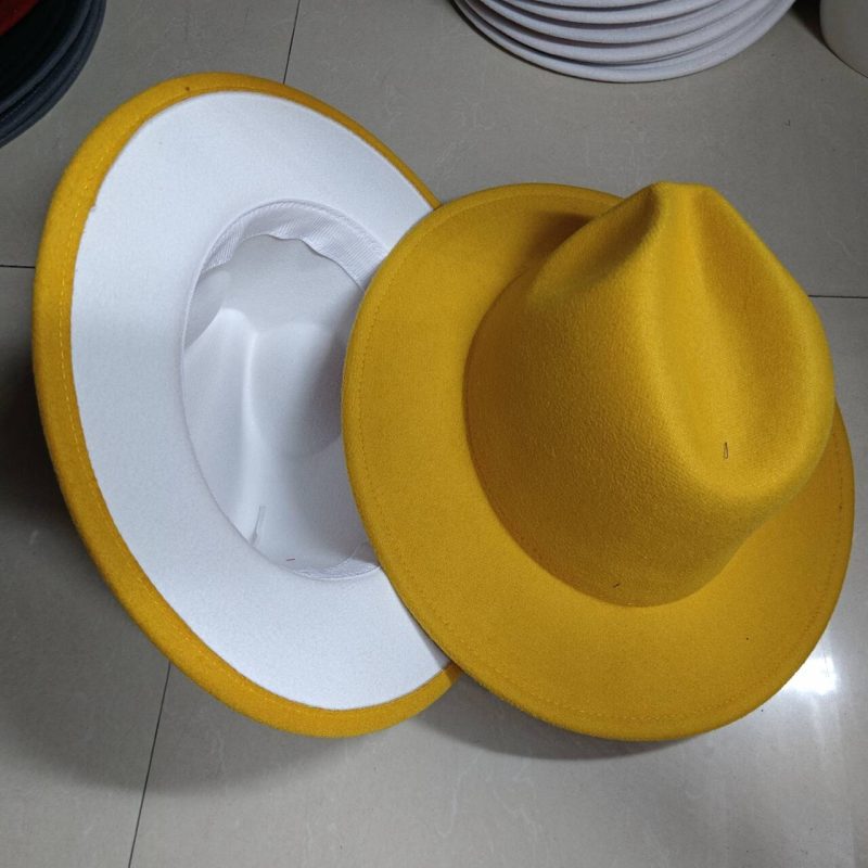 Sombreros Fedora Hat Dual Color Classic Jazz Hat Wholesale Soft Fedora Hat Classic Men's and Women's Blue Jazz sombreros - Image 42