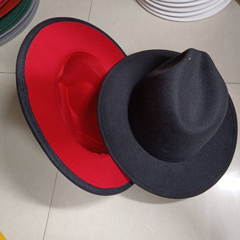Sombreros Fedora Hat Dual Color Classic Jazz Hat Wholesale Soft Fedora Hat Classic Men's and Women's Blue Jazz sombreros - Image 44