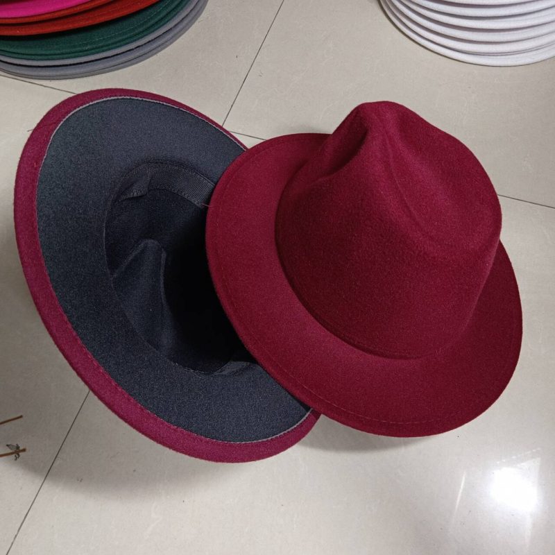 Sombreros Fedora Hat Dual Color Classic Jazz Hat Wholesale Soft Fedora Hat Classic Men's and Women's Blue Jazz sombreros - Image 45