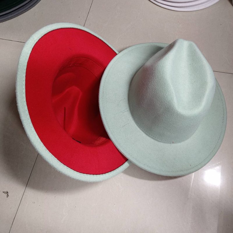 Sombreros Fedora Hat Dual Color Classic Jazz Hat Wholesale Soft Fedora Hat Classic Men's and Women's Blue Jazz sombreros - Image 46