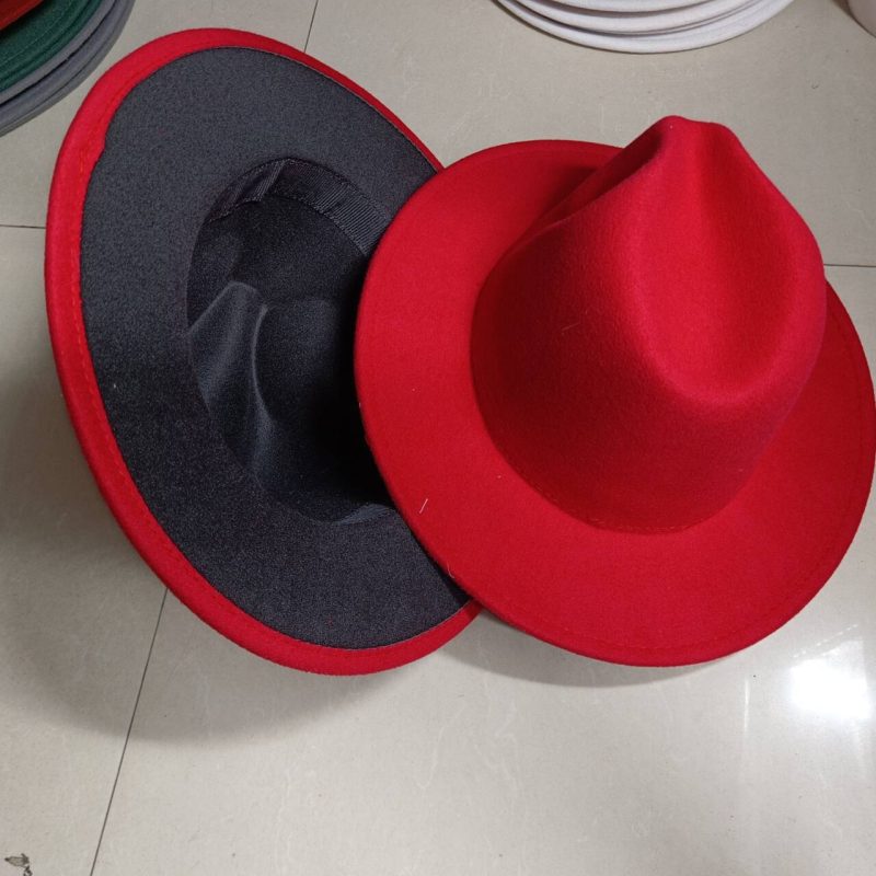 Sombreros Fedora Hat Dual Color Classic Jazz Hat Wholesale Soft Fedora Hat Classic Men's and Women's Blue Jazz sombreros - Image 48