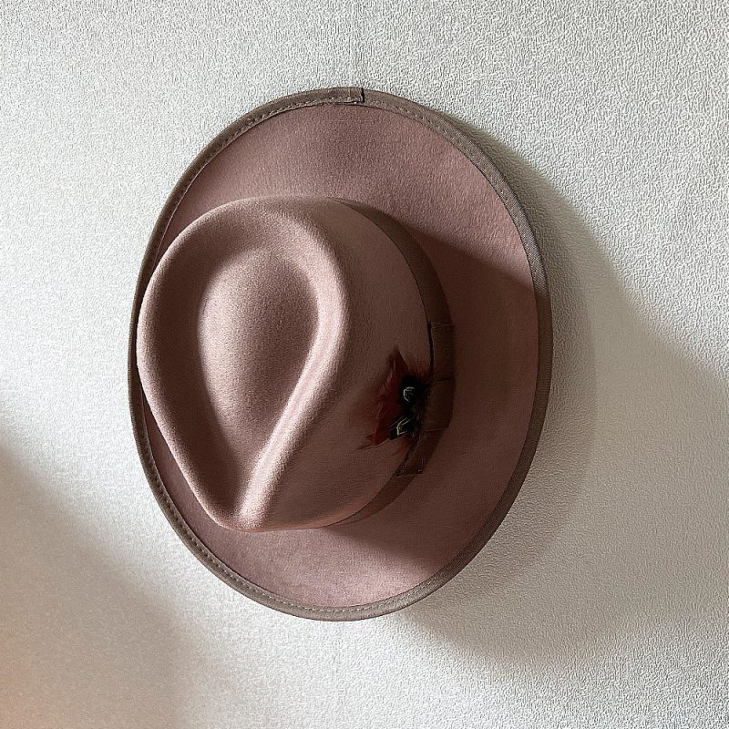 Fedora Small Eaves Flat Top Bow Knot Feather Men's Felt Hat Pork Pie Black Top Hat sombreros шапка мужская 모자 - Image 9