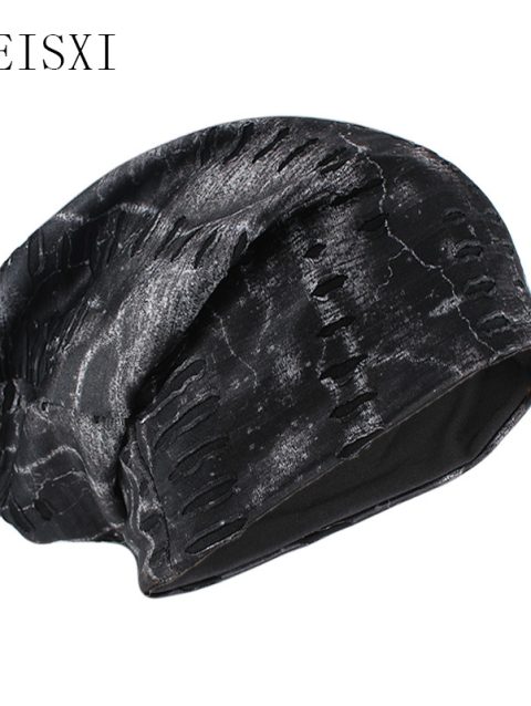 HLEISXI Men Hip Hop Fashion Beanies Skullies Spring Warm Thin Male Brand Hole Casual Hat Outdoor Adult Women's New Hats Gorras