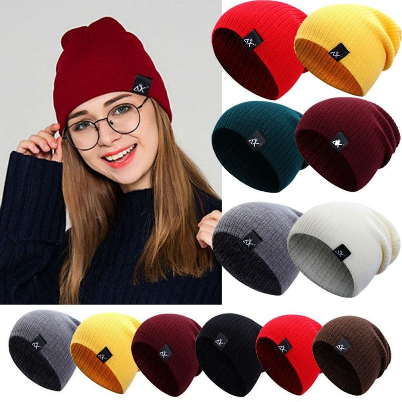 Winter Hats New Beanies Knitted Solid Cute Hat for Women Men Autumn Female Baggy Cap Warmer Bonnet Ladies Casual Cap - Image 2