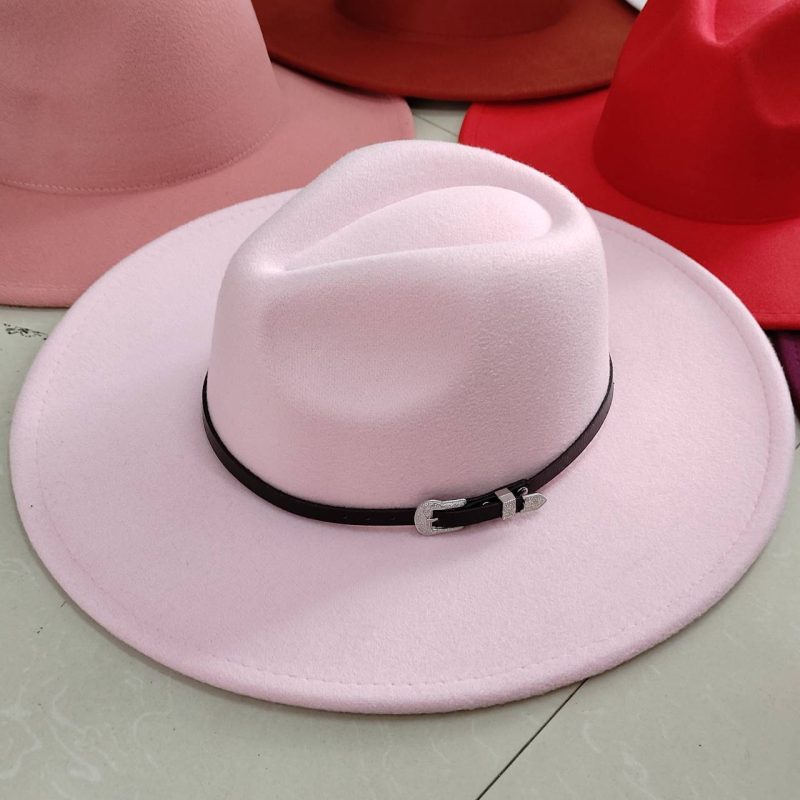 Classic Felt Fedora Hat For Men Women British Vintage Style Hat Gold Belt Accessory Panama Jazz Big Brimmed Hat Autumn Winter - Image 10