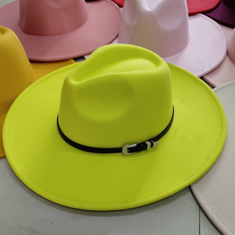 Classic Felt Fedora Hat For Men Women British Vintage Style Hat Gold Belt Accessory Panama Jazz Big Brimmed Hat Autumn Winter - Image 11