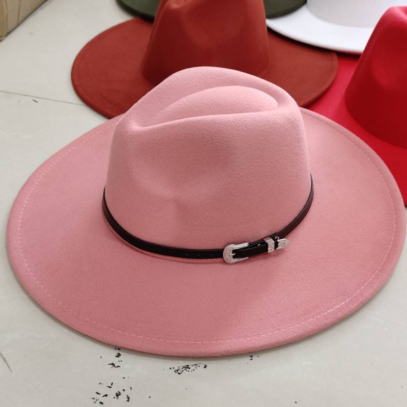 Classic Felt Fedora Hat For Men Women British Vintage Style Hat Gold Belt Accessory Panama Jazz Big Brimmed Hat Autumn Winter - Image 16